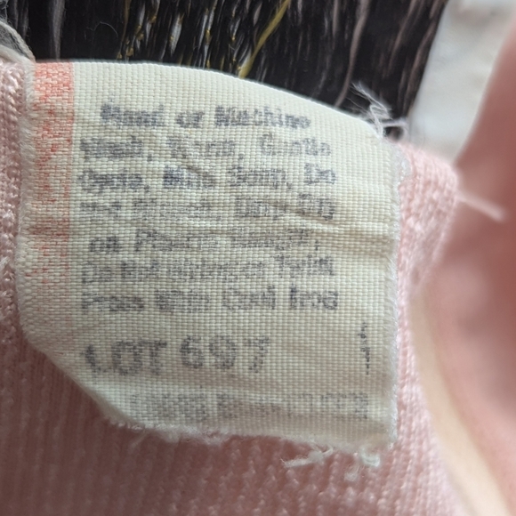 Vintage Fred Rothschild Flirty 70s 80s Pastel Pink Embroidery Full Midi Dress - Picture 9 of 9